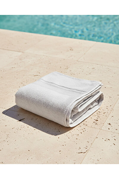 REDTAG Grey Textured Cotton Beach Towel