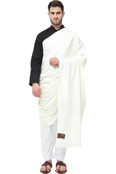 Generic Kashmiri shawl white for man