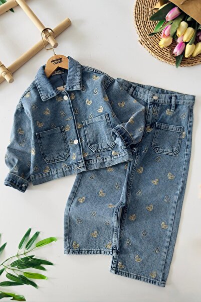 Minigimin Cicileri Set de 2 piese pentru fetiță, cu jachetă, cu detaliu broda...