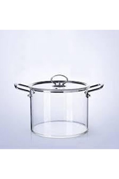 4as قدر طهي زجاجي شفاف عالي الجودة من 4A.S مع غطاء، سعة 5.5 لتر، مقاوم للحرارة،