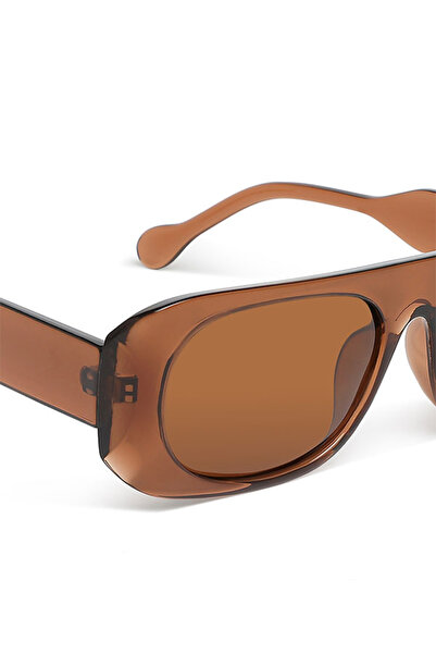 london Rag Women Flat Bridge Oval Sunglasses in Brown