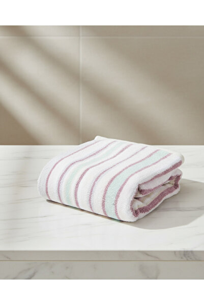REDTAG Multicolour Striped Textured Cotton Bath Towel