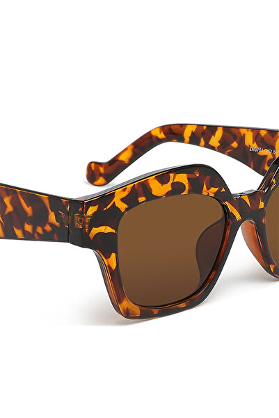 london Rag Women Tinted UV-Protected Square Sunglasses In Leopard Print
