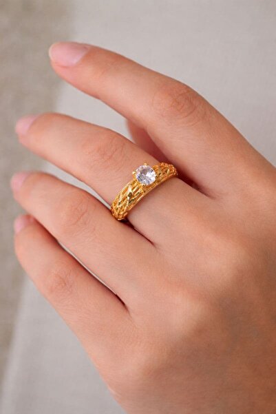 BY YASİN TOPÇU 💍 📏   Size 17 Single Stone Gold Mesh Ring ✨ 💛