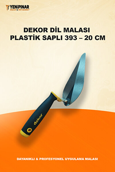 Dekor Dil Malası Plastik Saplı 393 – 20 cm | Dayanıklı & Profesyonel Uygulama Malası