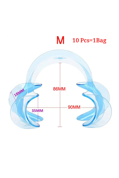 choice2 مجموعة أدوات تنظيف الأسنان M-Blue PIORPOY، 10 قطع، على شكل حرف C، قاب...