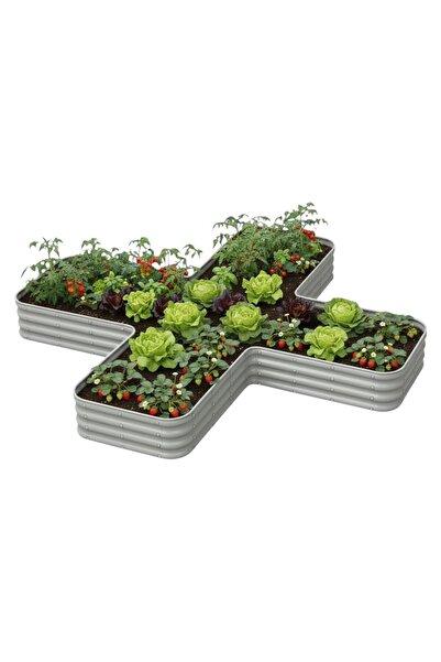 Bahçe kulesi Modüler Yükseltilmiş Bahçe Sebze Yatağı No:18 (300x300) Gri