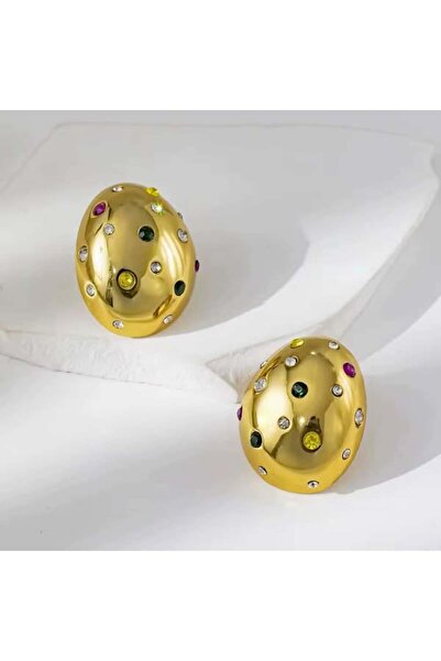 La Notaru, Cercei „Picătură Aurie” KE061 – oțel inoxidabil, finisaj auriu PVD...