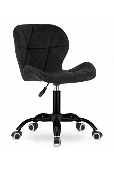 Other Scaun rotativ din catifea NOTO - negru