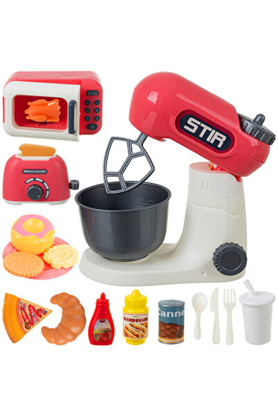zola Set jucarii de bucatarie copii, 26 de piese, mixer, toaster, cuptor, tacamuri si alimente, plastic