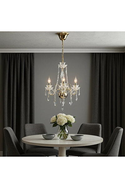 HAMER A classic silver chandelier with a luxurious style that highlights the beauty of the space (E14*3)