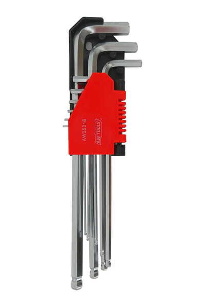 AwTools Chei Allen Black Line, 9 buc./bilă