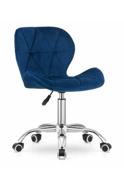 Other Scaun rotativ AVOLA din catifea - albastru marin