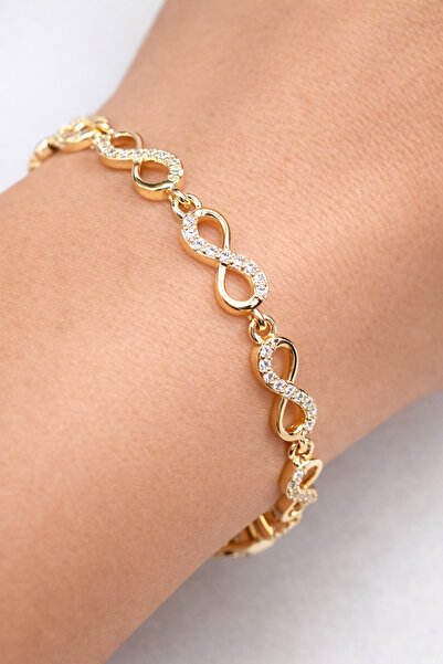 DEFLORE ÇELİK BİLEKLİK SONSUZLUK MODEL 14K VIP SERISI