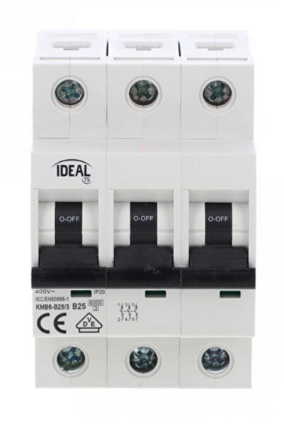 shumee Întrerupător de supracurent 3P B 25A 6kA AC KMB6-B25/3 VDE 23153