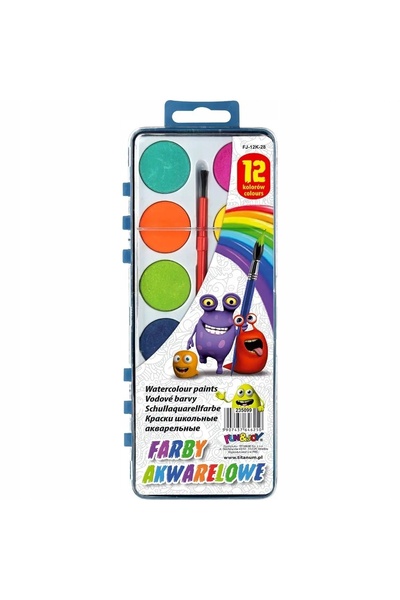 Other Farby akwarelowe szkolne 12 kolorów F&J