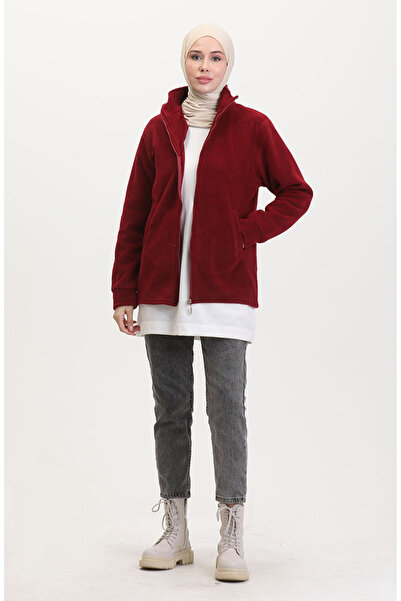 sefamerve Mock Neck Polar 0860-06 Claret Red