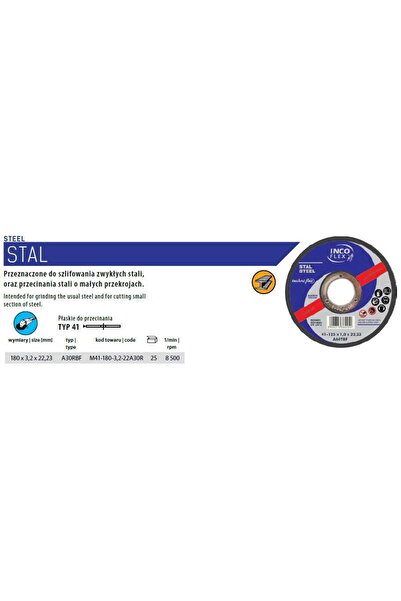 INCOFLEX DISC METALIC 180 x 3,2 x 22,2 mm