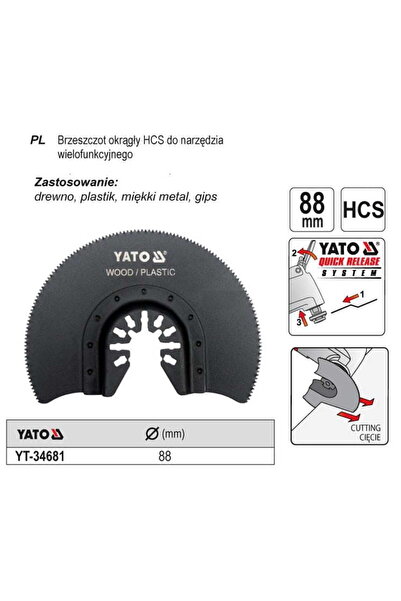 yato LAMĂ DE FIERĂSTRĂU ROTUNDĂ PENTRU INSTRUMENTUL MULTIFUNCȚIONAL HCS 34681