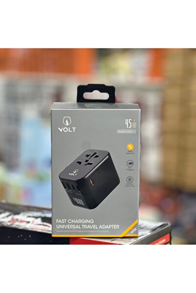 Volt محول سفر عالمي سريع الشحن 45 واط من فولت (VOLT Fast Charging Universal T...