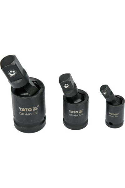 yato SET DE ROTULE DE IMPACT 1/4" 3/8" 1/2