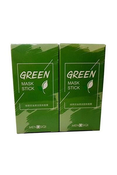 Mengsiqi قناع طيني لتنقية البشرة بالشاي الأخضر، قطعتان