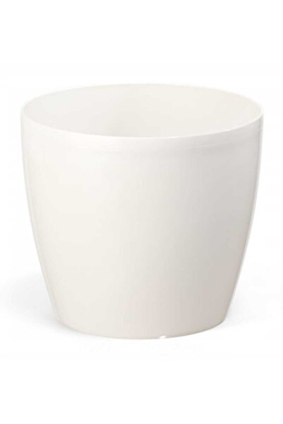 Other Ghiveci de flori din plastic crem, decorativ, neted, 18x15,9 cm, Magnolia