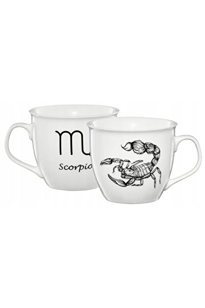 Other Cană zodiacală Scorpion, porțelan, albă, 550 ml