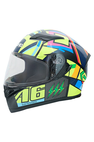 GP KOMPOZİT GP NERO MKS003-BB5NY Güneş Vizörlü Şeffaf Full Face Motosiklet Kaskı