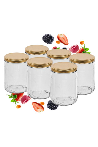 Other Borcan de sticlă pentru conserve cu capac filetat 500ml, 6 buc.