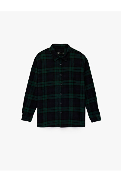 Koton Regular Fit Long Sleeve Classic Collar Lumberjack Shirt