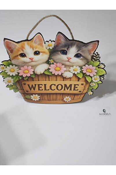 GÜLNAR BİJUTERİ Printed Wooden Door Ornament