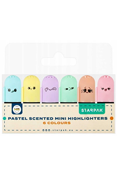 Starpak Set 6 highlightere pastelate, Starpak, parfumate, multicolor, 9x11cm