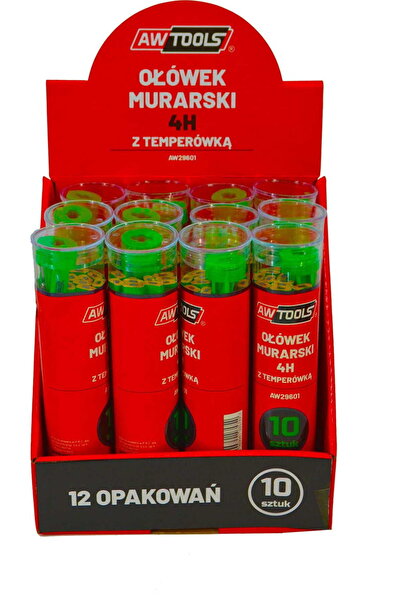 AwTools MASONRY PENCIL 4H GREEN FOR STONE/BRICK 10 PIECES