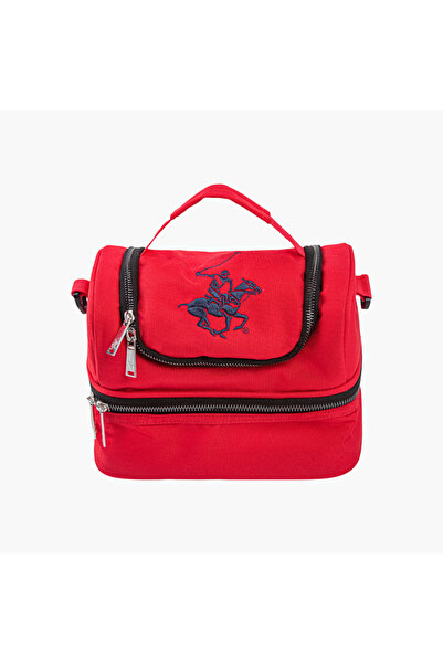 Beverly Hills Polo Club Logo Embroidered Lunch Bag with Detachable Strap
