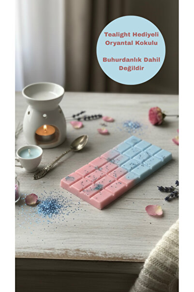 Trend Mum Tealight Hediyeli %100 Doğal Oryantal Kokulu Buhurdanlık Mum