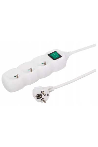 Other Extension cord with switch 3 sockets 1m White power strip