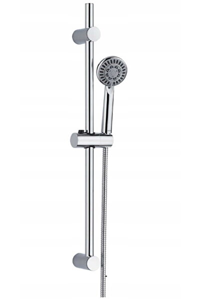 Other Set de duș Foca montat pe perete cu tijă cromată de 70 cm
