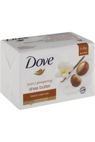 Dove قالب كريم تجميل فاخر بزبدة الشيا والفانيليا - 4 × 90 غرام
