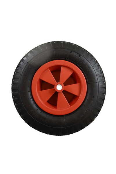 AwTools ROATĂ DE GRĂDINĂ PNEUMATICĂ 300MM JANTĂ PLASTIC 2-PNEURI ROȘII