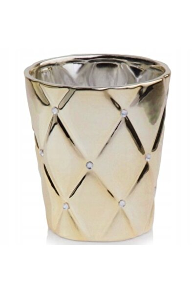 Other Ghiveci ceramic elegant, auriu cu zirconii, 15 cm