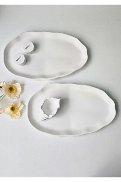 AmoreDesign Nişan Tepsi Seti, Söz Tepsisi, Damat Tepsisi, Beton 2'li Tepsi Se...