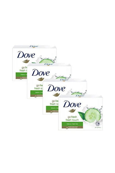 Dove صابون كريمي للتجميل برائحة الخيار والشاي الأخضر المنعشة - 4 × 90 غرام