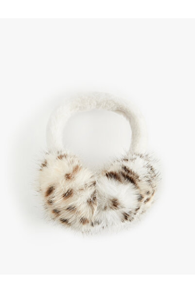Koton Leopard Patterned Plush Earmuff