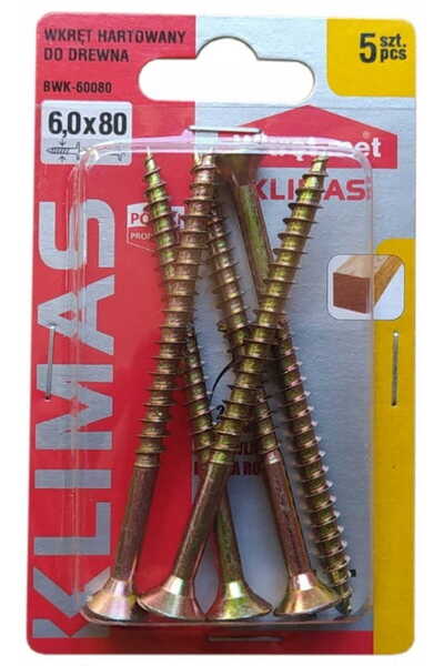 Other Șuruburi pentru lemn călit 6x80mm 5 buc PZ3 auriu