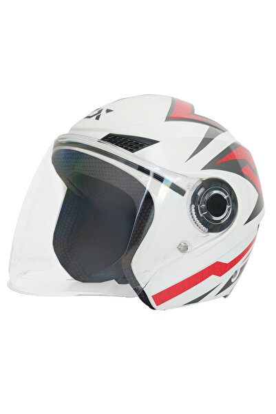 GP KOMPOZİT GP GX MKS005-PWRG Şeffaf Vizörlü Motosiklet Yarım Kask