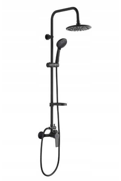 Other Black wall-mounted shower set with Enna tap
