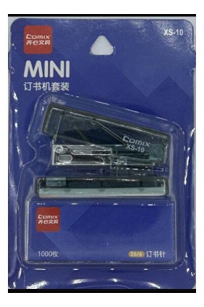 Comix دباسة XS-10 دقيقة (مجموعة دباسة + دبابيس) - اللون الأزرق