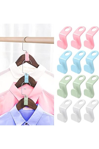 Arabest 50 PCS Hanger Connector Hooks,for Closet Organizers and Storage Hangers Hooks(Multicolor)