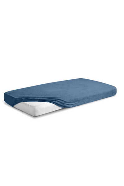 Other Prześcieradło Frotte z Gumką 210/220x190/200 PREMIUM Szaro Niebieskie